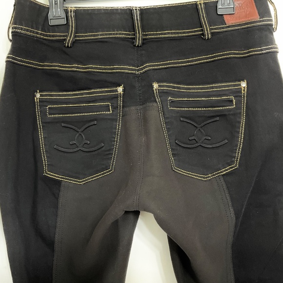 Goode Rider Equestrian Jean Denim Full Seat Mid Rise Breeches Style# 14901  Sz34 - Picture 8 of 11